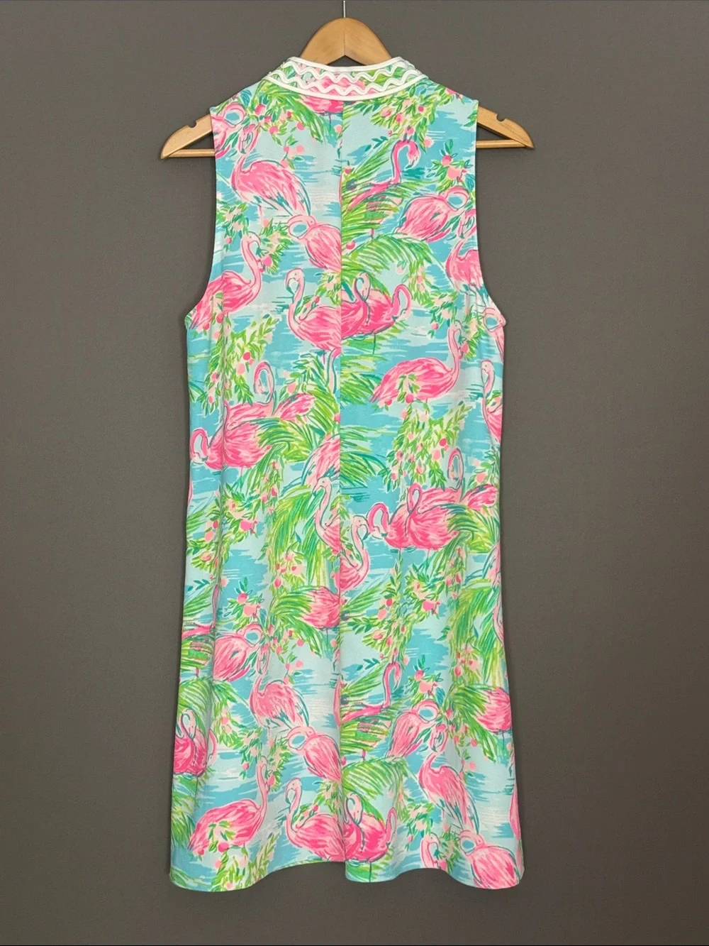Lilly Pulitzer Jane Shift Dress Floridita Flamingo Print Sleeveless Womens 16 - Picture 2 of 8